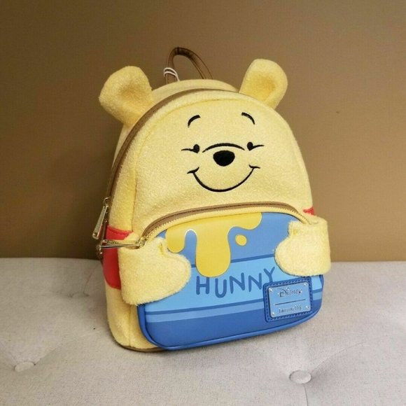Loungefly Disney Winnie The Pooh Hunny Tummy Soft Touch Mini Backpack NEW